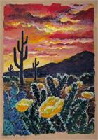 Painting exercises: DESERT SUNSET