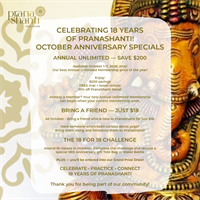 CELEBRATING 18 YEARS OF PRANASHANTI