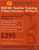 HOT26+ Teacher Training at Yoga Health Center